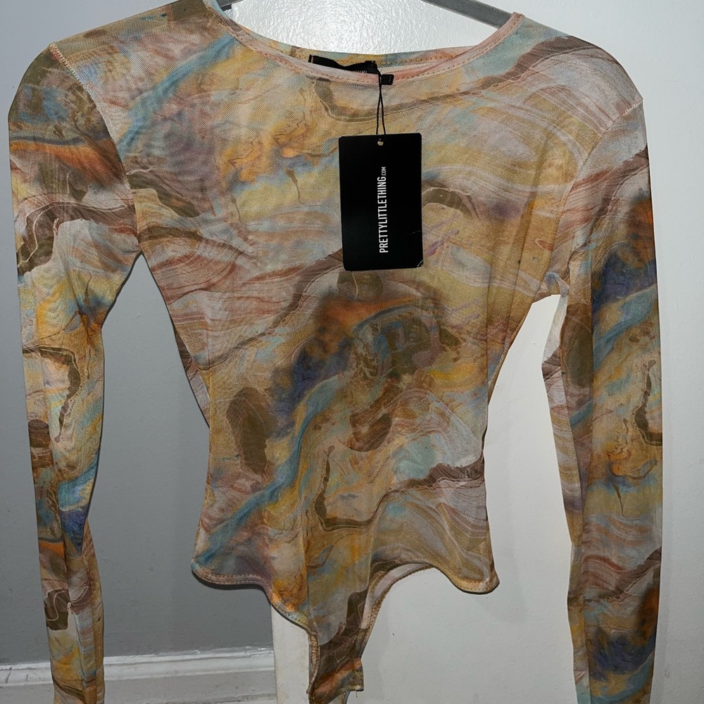 Pretty Little Thing Mulitcolor/Sheer Bodysuit
